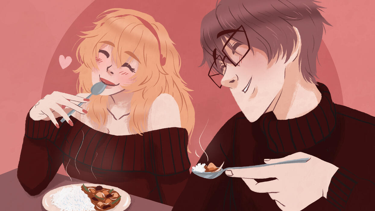 Keito et Mei cuisinent du curry