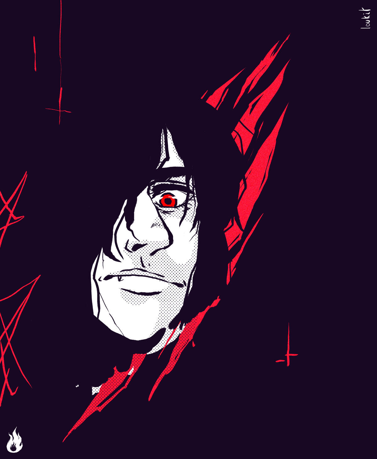 Regard rouge