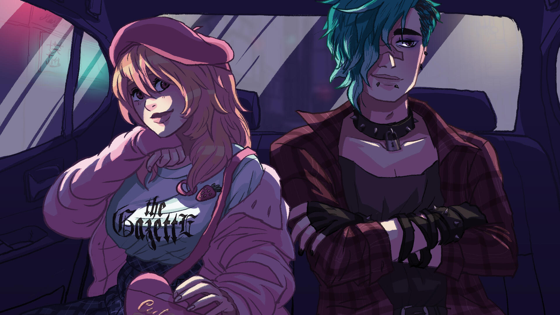 Retour en taxi avec Chiaki